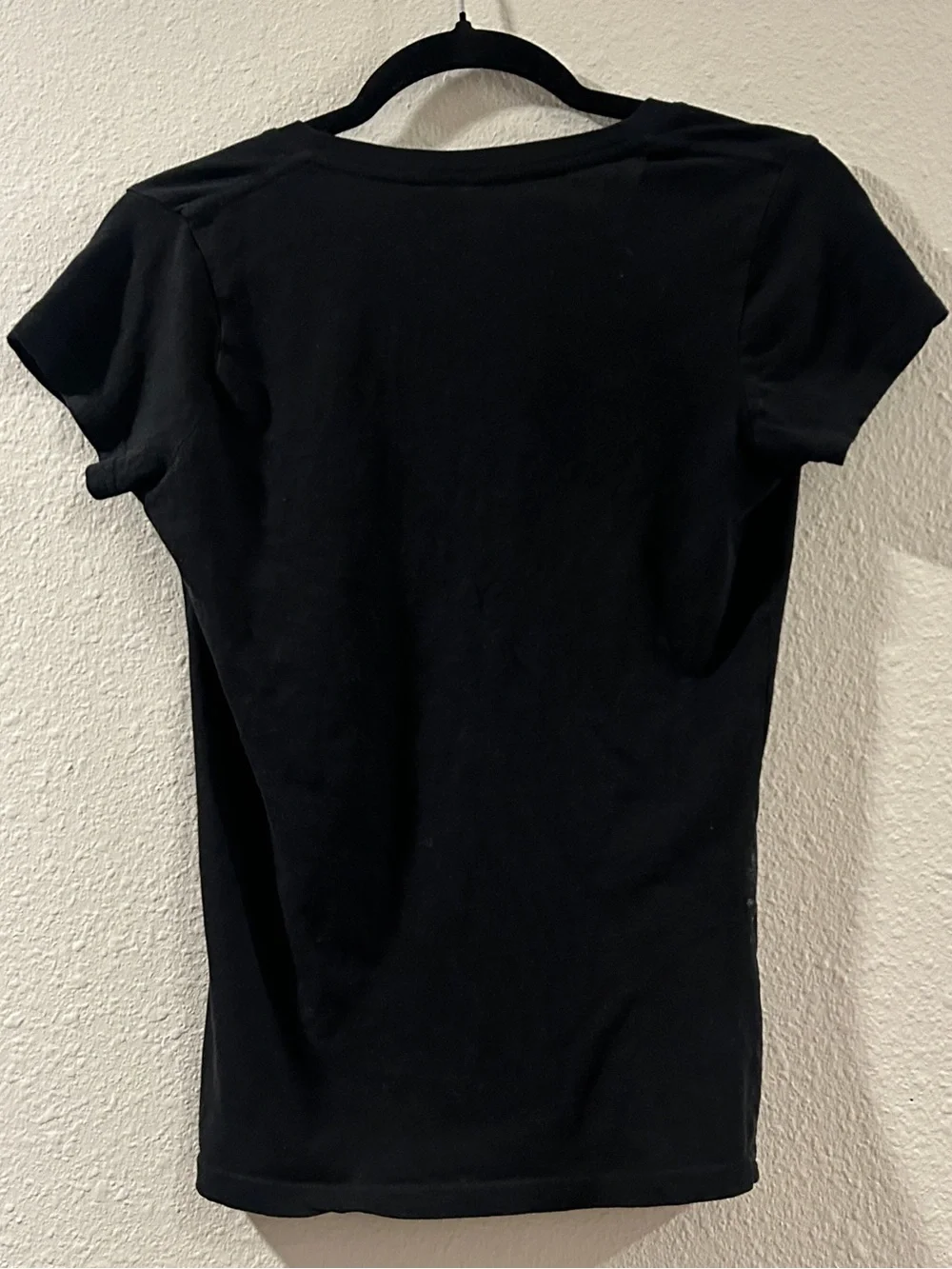 The Beatles Black V-Neck 'Let It Be' Graphic Tee with Green Accents